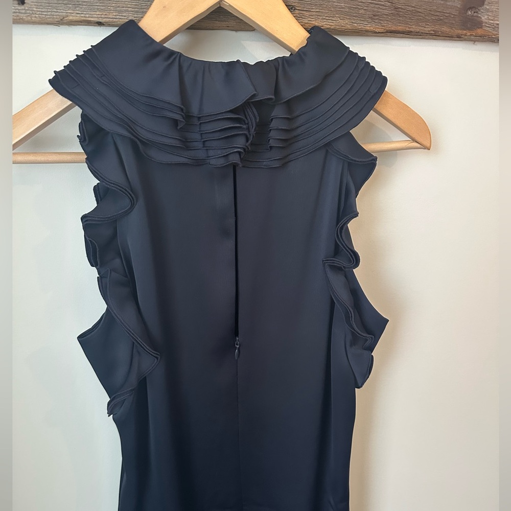 Reiss Jolene Ruffle Dress – Midnight, Size 8 - Picture 9 of 10